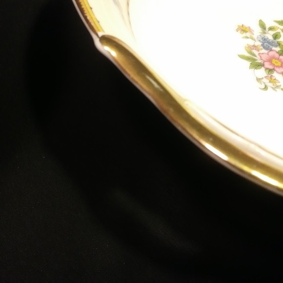 2 Vintage Noritake Oval n Round Serving Bowls in Elysian 10in Gold Trim - Picture 5 of 13
